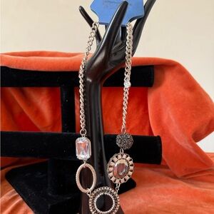 Simply Vera Vera Wang Silver Necklace with Crystal Accents